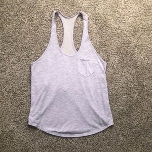 Lavender ALO yoga Tank with Mesh Back